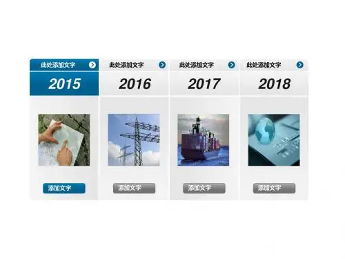 带图片公司大事记PPT图表素材模板