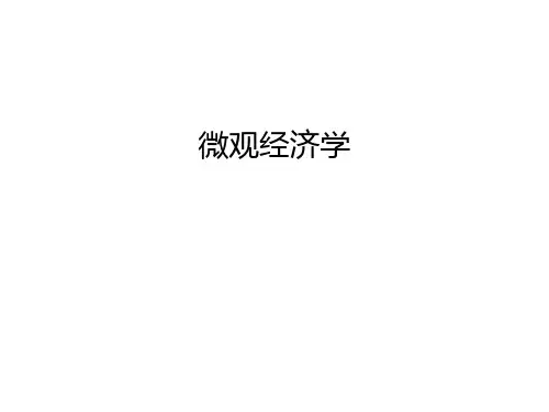 微观经济学教学提纲