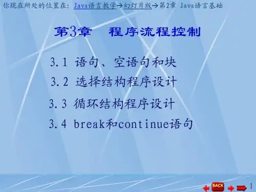 第3章 程序流程控制
