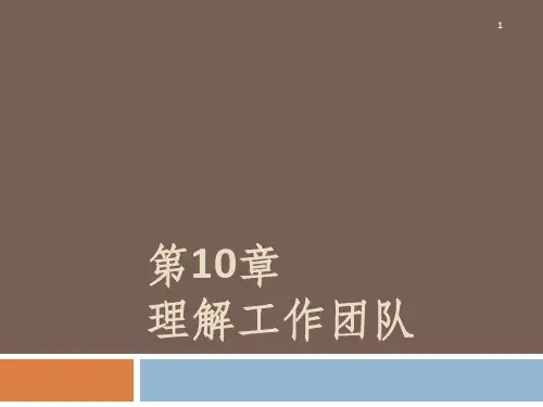 组织行为学 10理解工作团队ppt课件