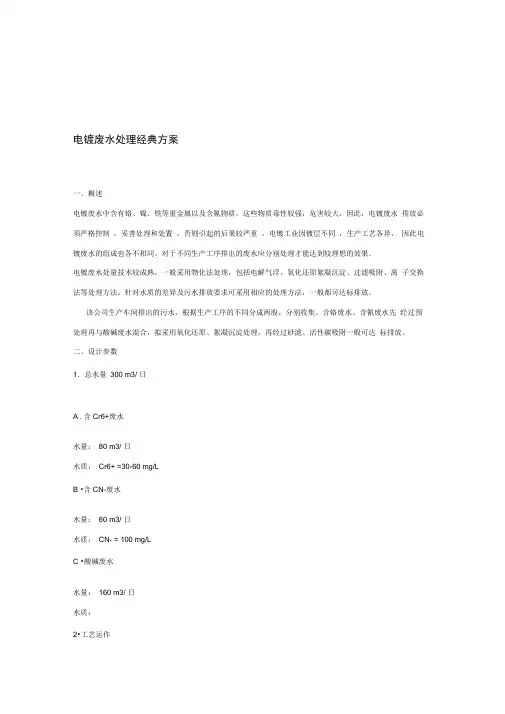 电镀废水处理经典方案
