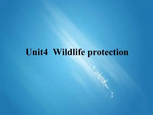 高一英语期末复习 Unit 4 Wildlife protection(新人教版必修2) 精品PPT课件