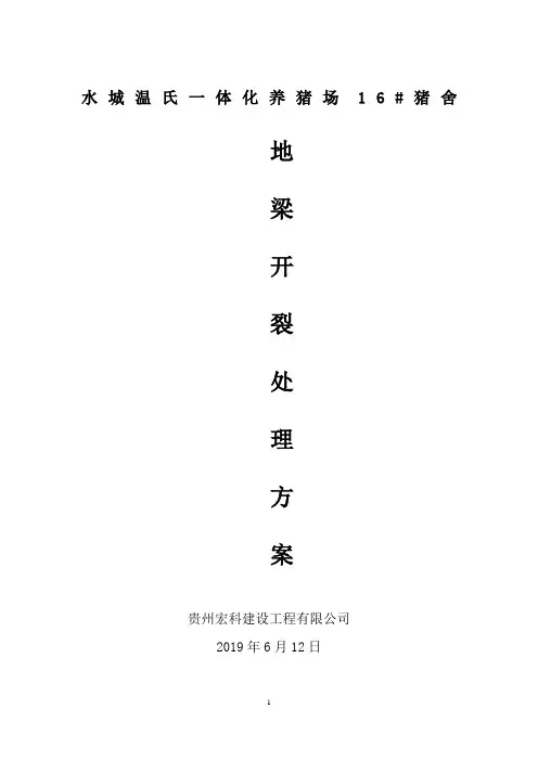 地梁开裂的处理方案