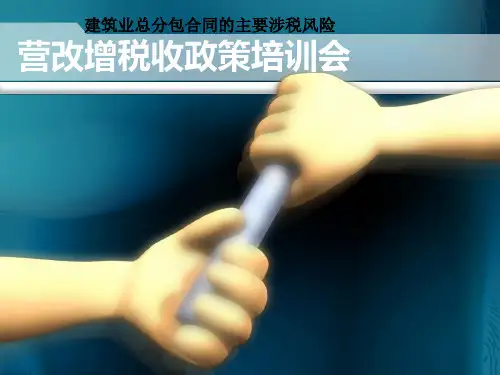 营改增税收政策培训会第二讲(涉税风险)剖析讲解