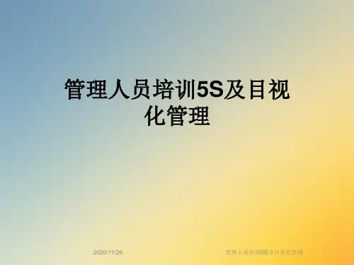 管理人员培训5S及目视化管理