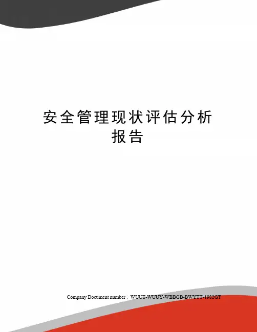 安全管理现状评估分析报告