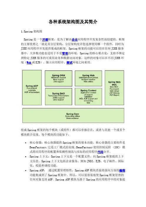 各种系统架构图及其简介 2
