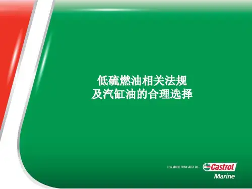 4. 低硫燃油和汽缸油的合理选择
