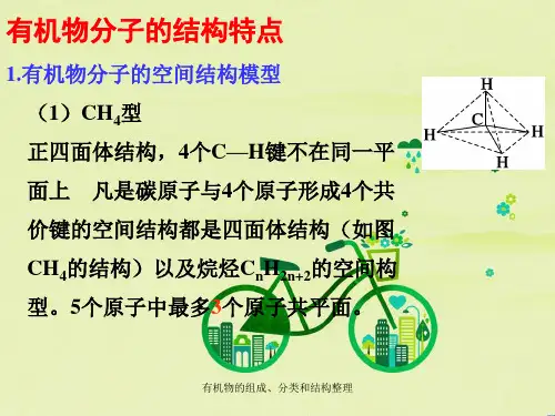 有机物的组成、分类和结构整理