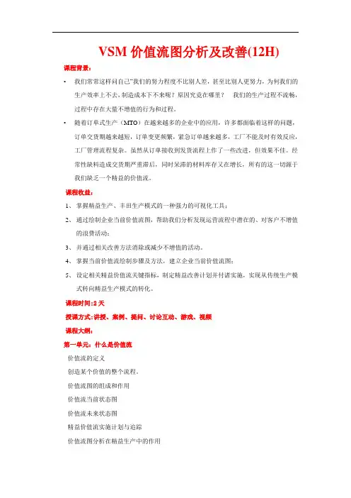 VSM价值流分析与改善