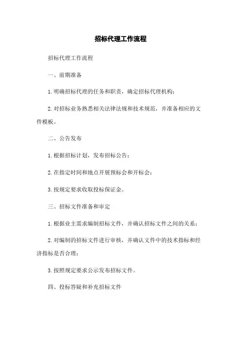 招标代理工作流程 2