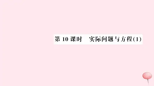新人教版五年级数学上册第5单元简易方程第10课时实际问题与方程习题课件.ppt