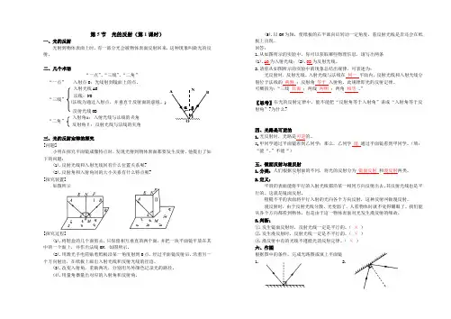 3.5  光的反射  知识点