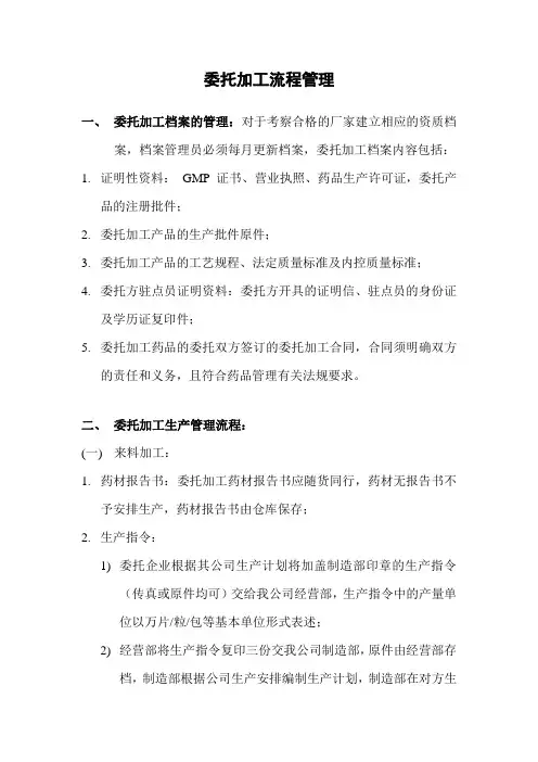 委托加工流程