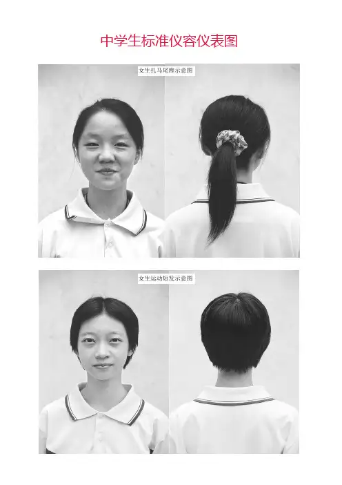 中学生标准仪容仪表图