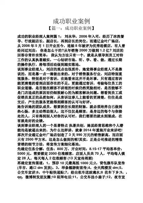 成功职业案例