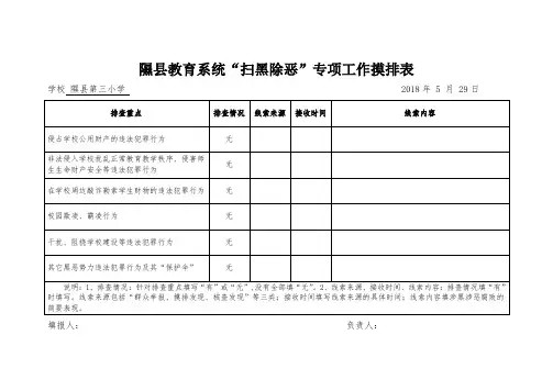 扫黑除恶排查表1