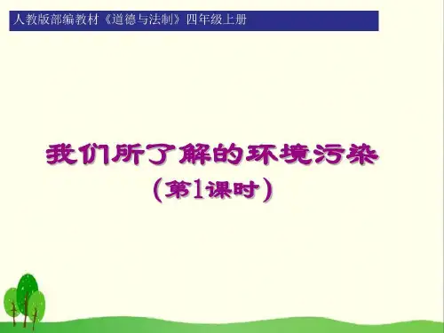 《我们所了解的环境污染》ppt课件人教新版共25页文档