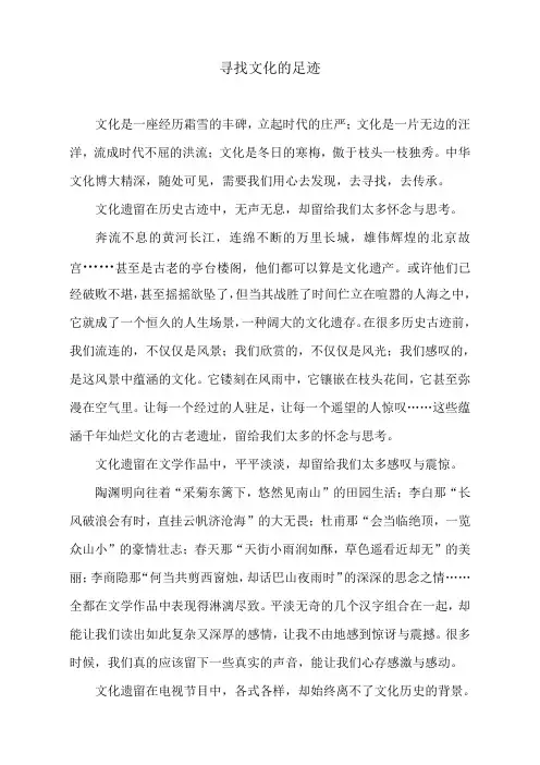 寻找文化的足迹