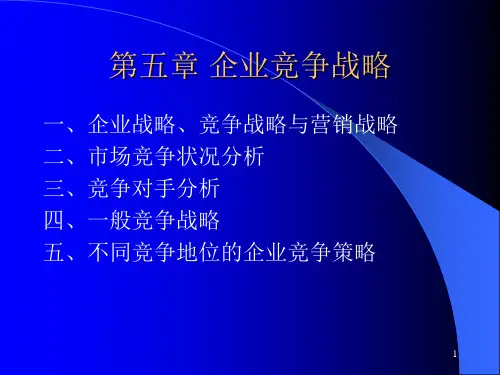 企业竞争战略1PPT课件