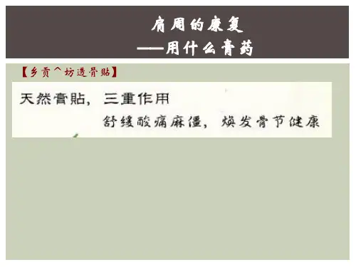 肩周炎用什么膏药