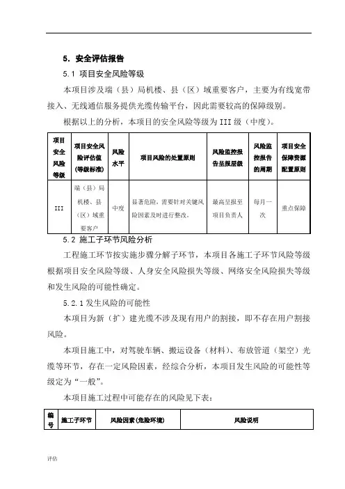 安全评估报告 2
