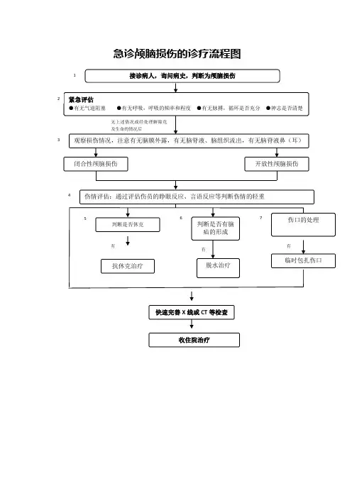 急诊颅脑损诊疗流程图