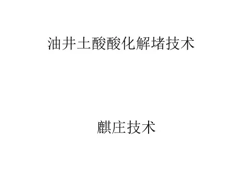 油田油井土酸酸化解堵技术