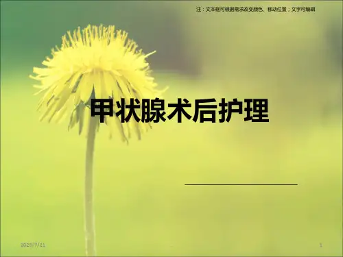 甲状腺癌术后护理PPT课件
