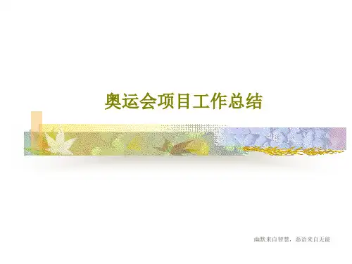 奥运会项目工作总结共25页
