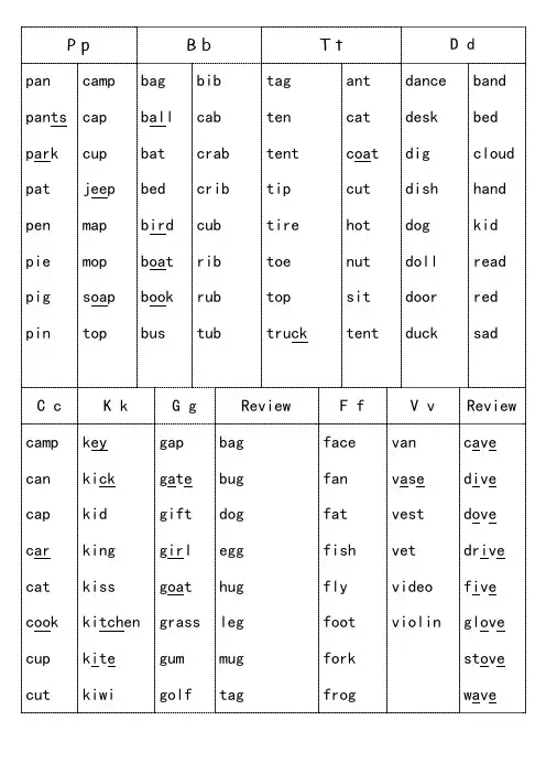 自然拼读法(字母组合发音)