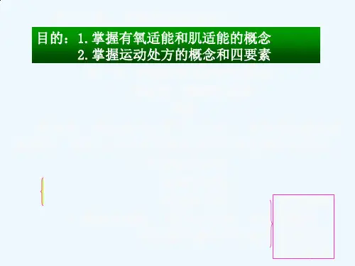 运动生理学9体适能及运动处方