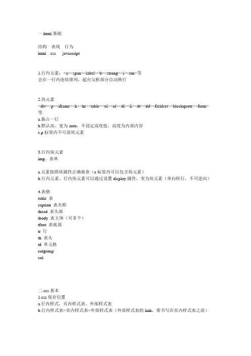 html基础