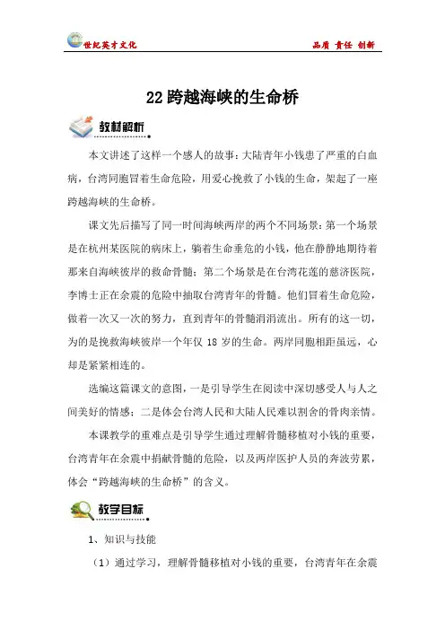 22跨越海峡的生命桥