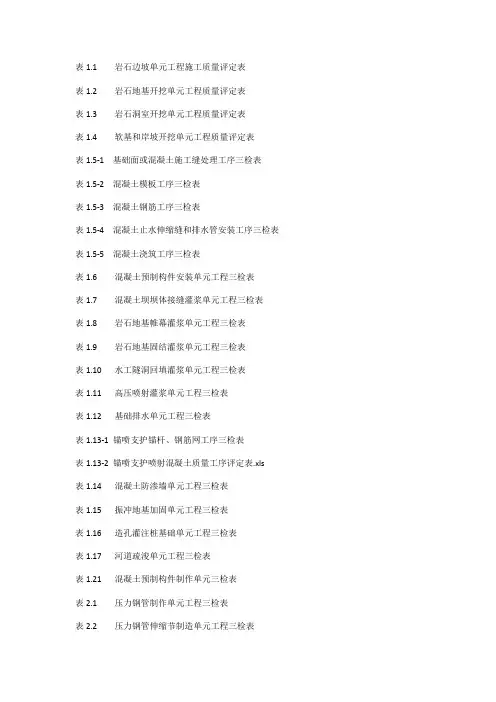 水利水电三检表最新(全)