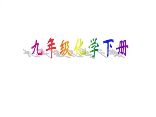 人教版九年级下册化学 11.1生活中常见的盐