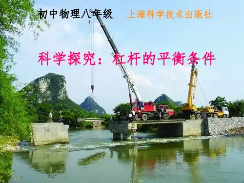 沪科版八年级物理《科学探究：杠杆的平衡条件》(1)