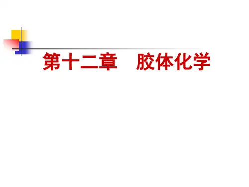 物理化学：第十二章  胶体化学(52)