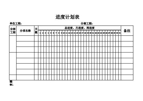 表8-进度计划表