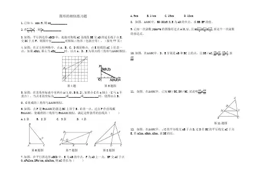 鲁教版相似三角形测试题