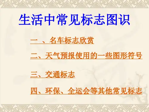 生活中常见标志图