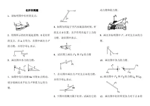 杠杆画图题练习