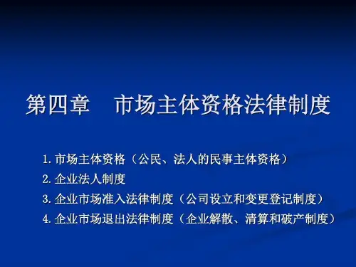 市场主体资格法律制度共62页