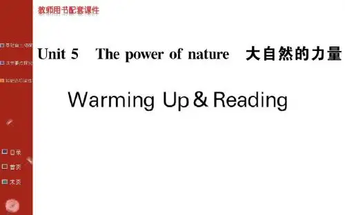 Unit 5 the power of nature Warming Up & Reading