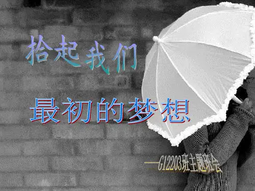 我的梦想主题班会ppt