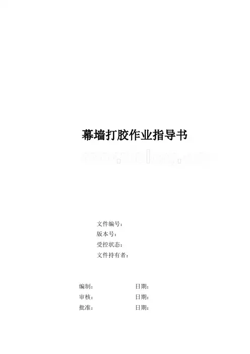 幕墙打胶作业指导书