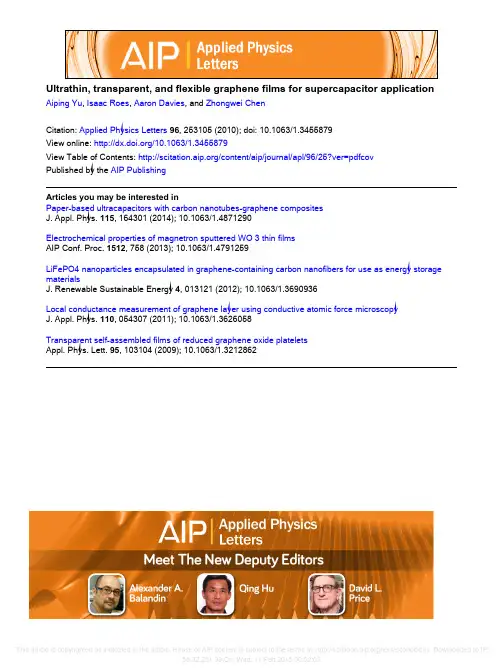 6-Ultrathin, transparent, and flexible graphene films,APL,2009