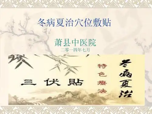 冬病夏治x