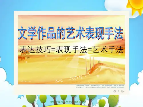 赏析文学作品的艺术的表现手法