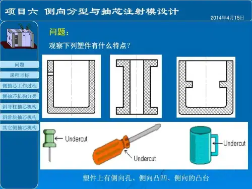 项目六侧向分型与抽芯注塑模具设计